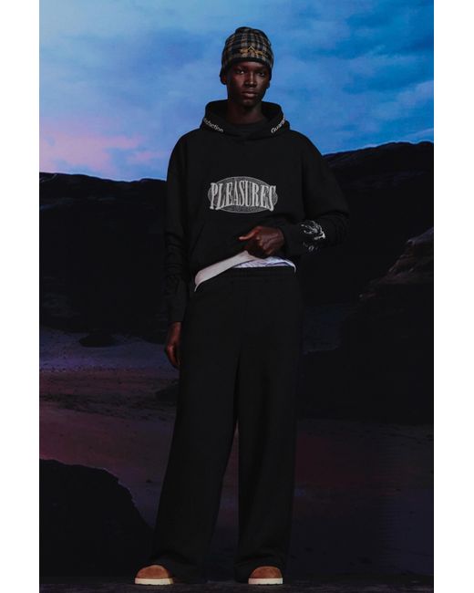 Pull&Bear Black Stwd By Pleasures Hoodie for men