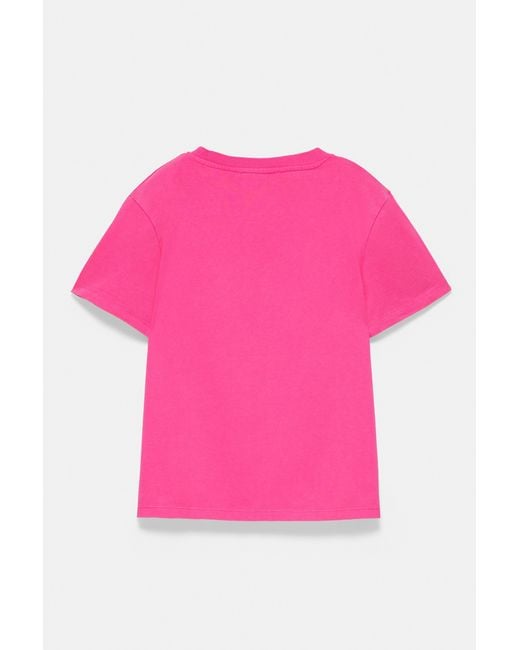 Pull&Bear Pink Short Sleeve T-Shirt 100% Cotton