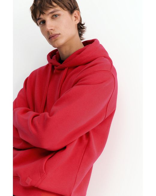 Pull&Bear Basic Sweater Met Capuchon in het Red voor heren
