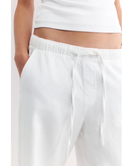 Pull&Bear Denim Joggingbroek Met Lage Taille in het White