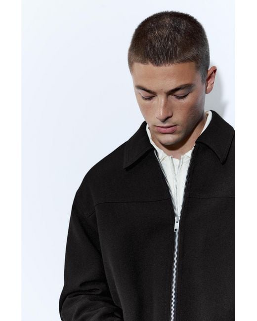 Pull&Bear Basic Jack Met Rits in het Black voor heren