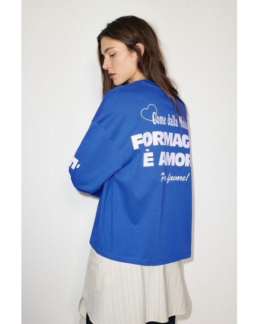 Pull&Bear Blue Formaggio È Amore T-Shirt