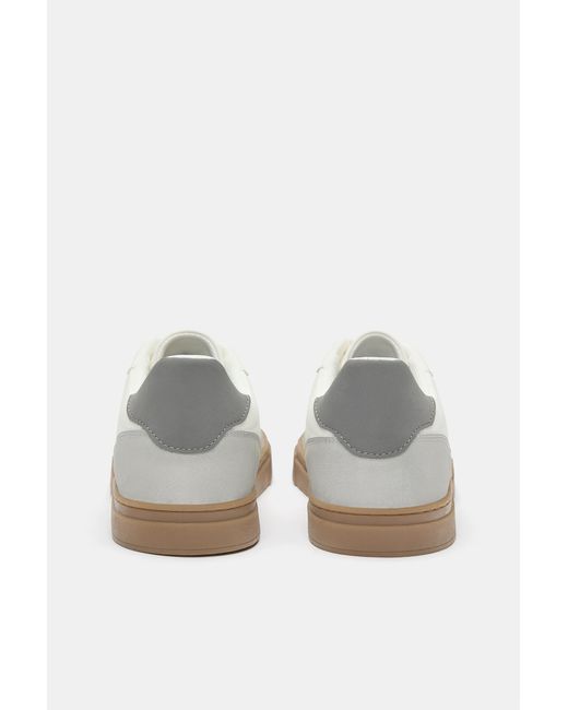 Pull&Bear White Casual Trainers With Detail for men