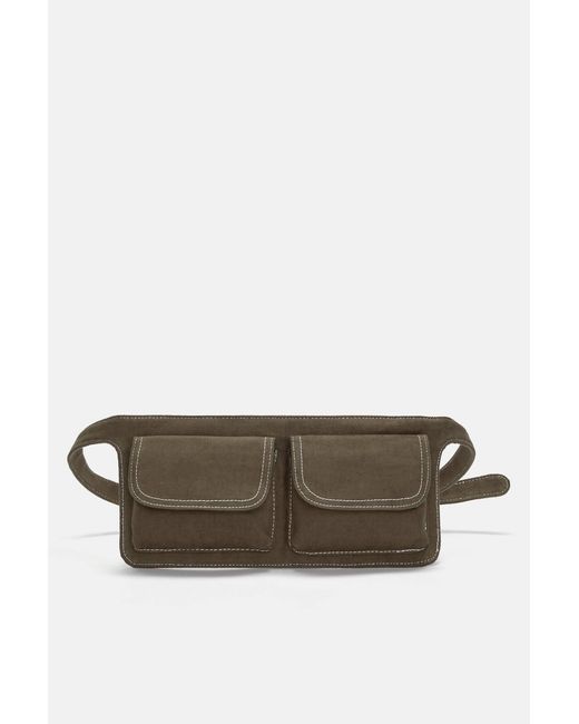 Pull&Bear Brown Canvas Belt Bag