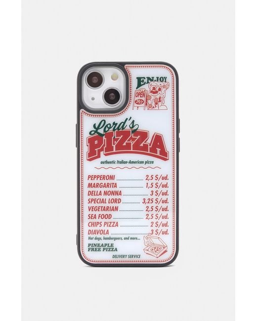 Pull&Bear White Pizzeria Menu Iphone Case for men