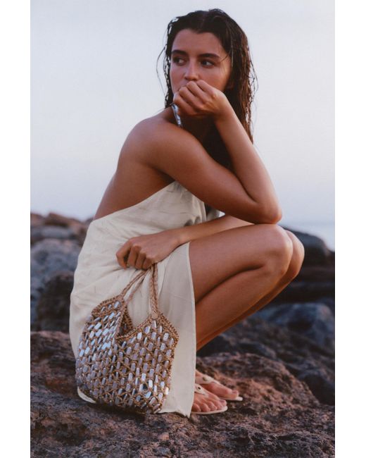 Pull&Bear Brown Embellished Shoulder Bag