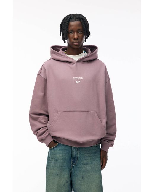 Pull Bear Stwd Hoodie in Pink for Men Lyst UK
