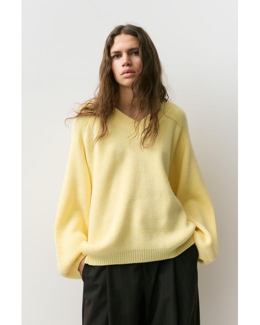 Pull&Bear Metallic Oversize Asymmetric Hem Jumper