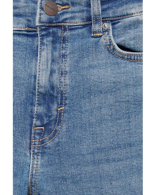 Pull&Bear Skinny Flared Jeans in het Blue