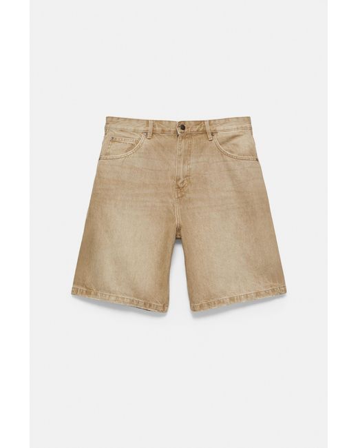 Pull&Bear Multicolor Baggy Denim Bermuda Shorts for men