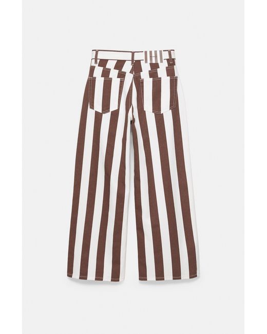 Pull&Bear Gestreepte Straight Broek in het Green