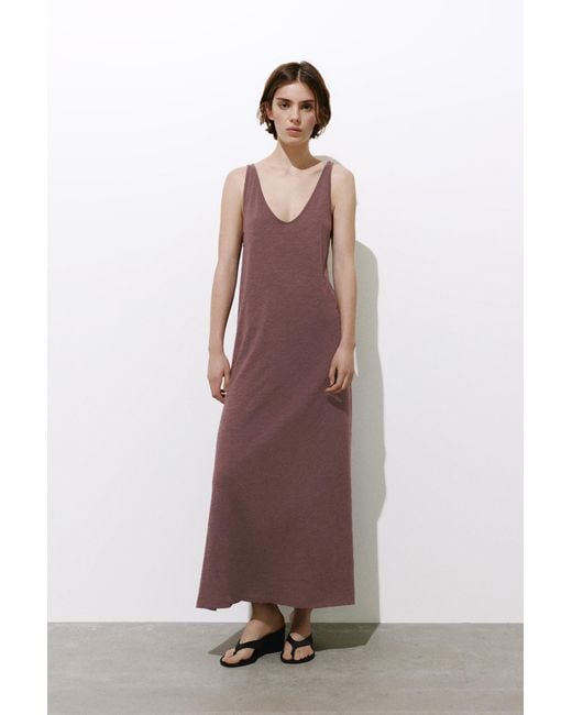 Pull&Bear Brown Strappy Midi Dress