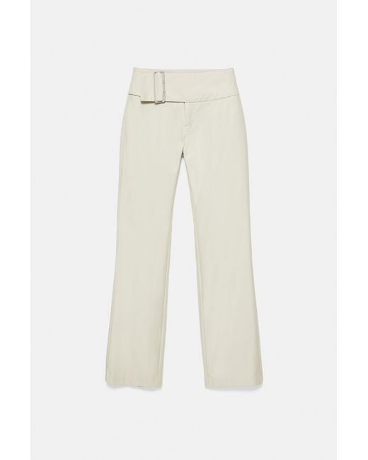 Pull&Bear Rechte Broek Met Gesp in het Red
