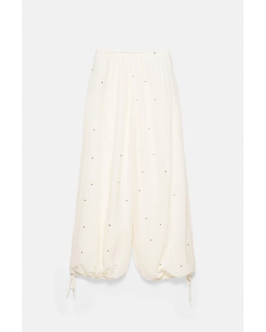 Pull&Bear Pofbroek Met Spiegels in het Natural