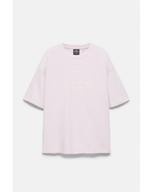Pull&Bear Pink Relaxed Williamsburg Graphic T-Shirt for men