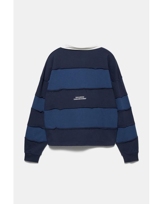 Polo Rayé Stwd Pull&Bear pour homme en coloris Blue