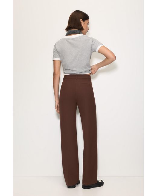 Pull&Bear Blue Smart High-Waist Straight-Leg Trousers