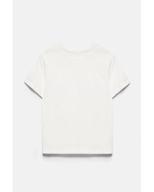 Pull&Bear Blue Beaded Flower T-Shirt