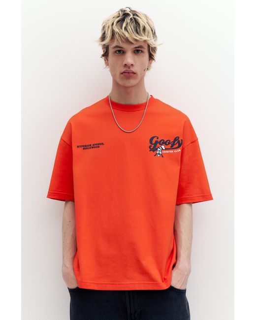 Pull&Bear Red Goofy T-Shirt for men