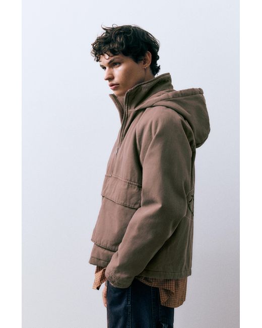 Pull&Bear Multicolor Worker Jacket With Embroidered Back for men
