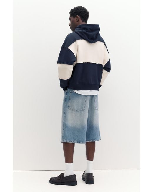 Pull&Bear Blue Stwd Studio Panel Hoodie for men