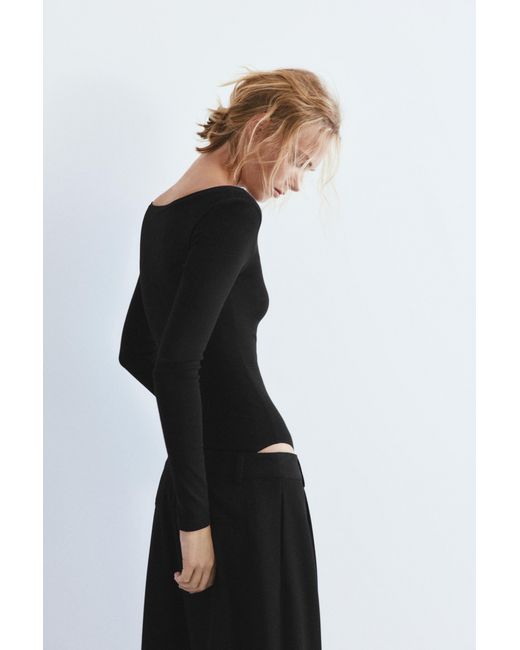 Pull&Bear Green Long Sleeve Bodysuit