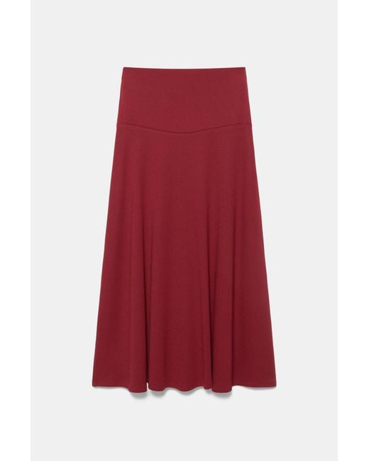 Pull&Bear Uitlopende Midirok in het Red