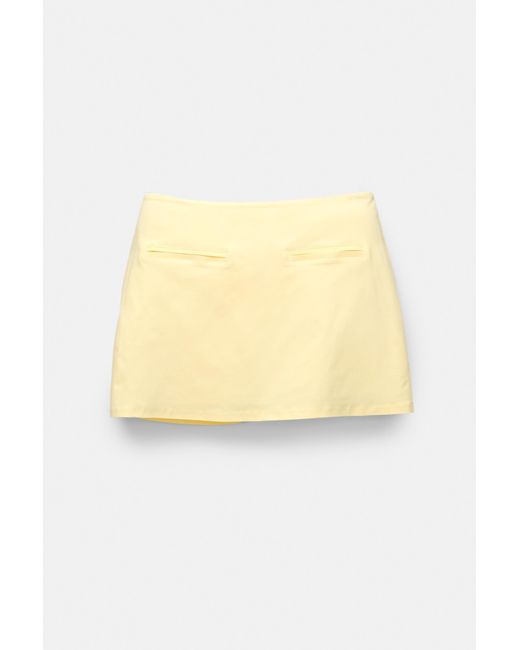 Pull&Bear Orange Mini Skirt With Pockets