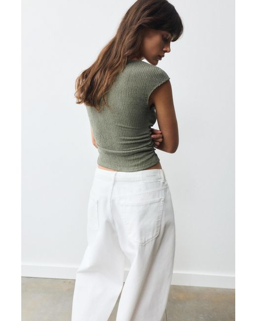 Pull&Bear Crêpe Top in het Green