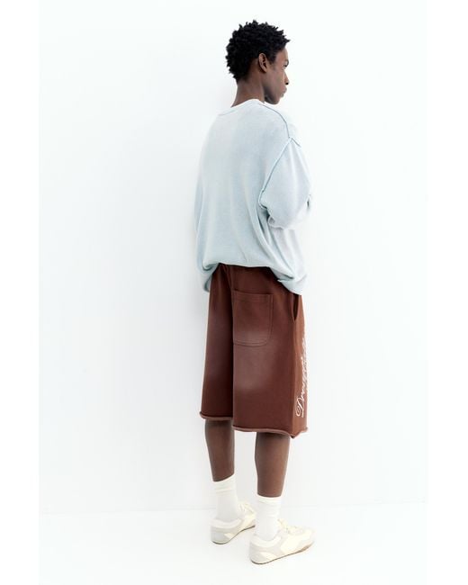 Pull&Bear Skater Joggingbermuda Met Print in het White voor heren