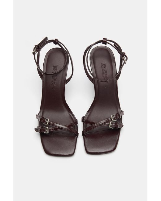 Pull&Bear White Heeled Buckle Sandals