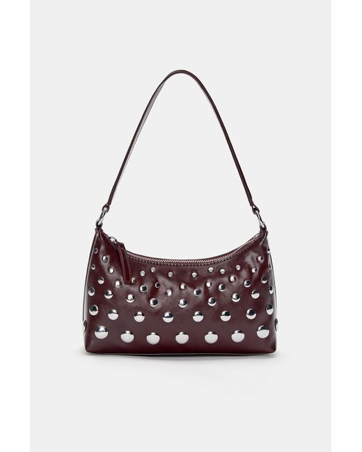 Pull&Bear Purple Schultertasche Mit Nieten