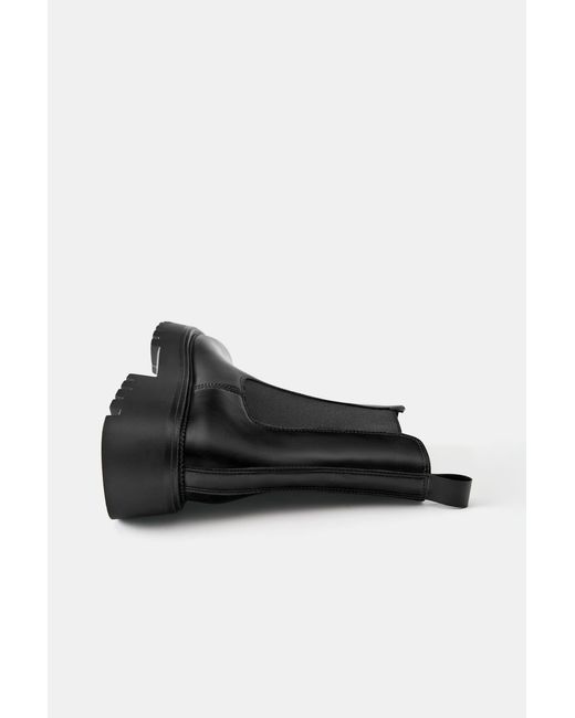 Pull&Bear Black Flat Chelsea Ankle Boots