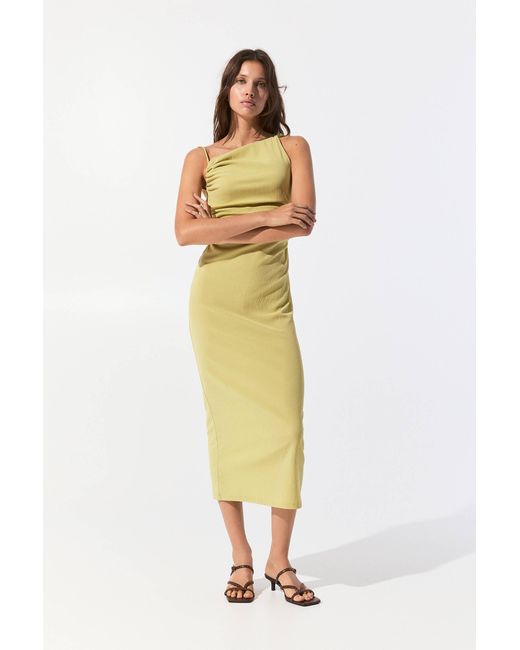 Pull&Bear Metallic Midikleid Asymmetrisch