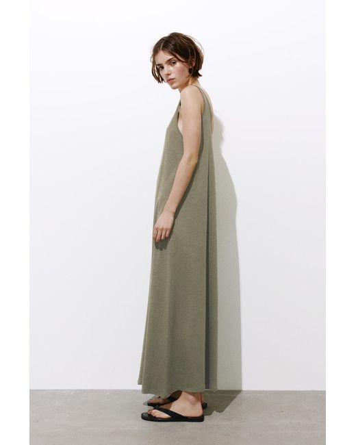 Pull&Bear Green Strappy Midi Dress