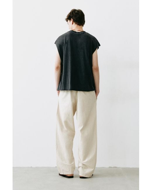 Pull&Bear White Rustic Joggers for men