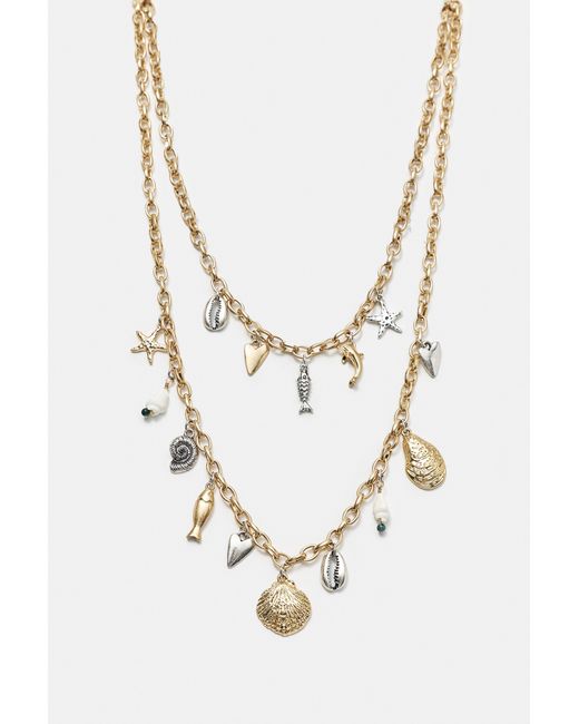 Pull&Bear White 2-Pack Of Pendant Necklaces