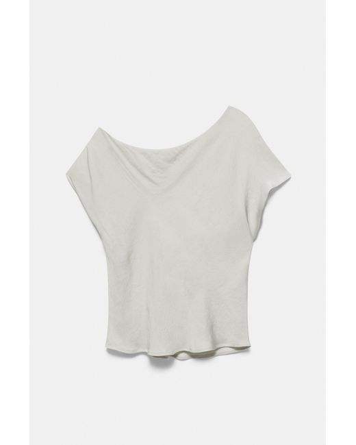 Top Asymétrique Pull&Bear en coloris Gray
