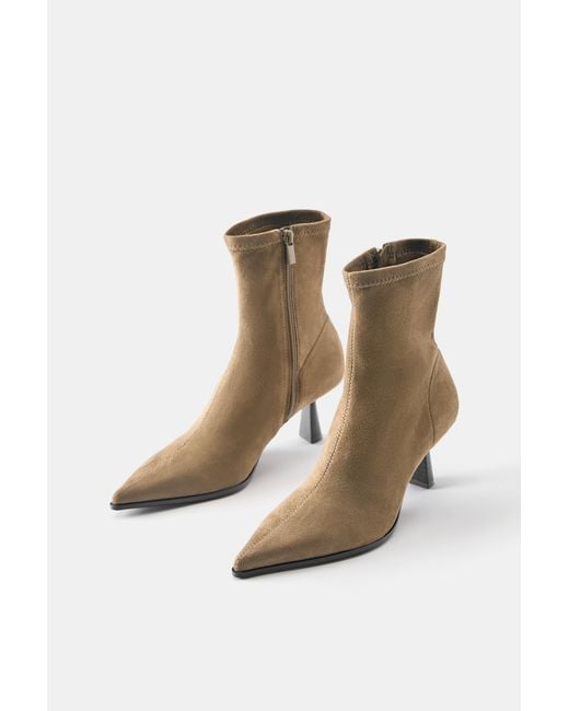 Bottines Stretch À Talon Pull&Bear en coloris Gray