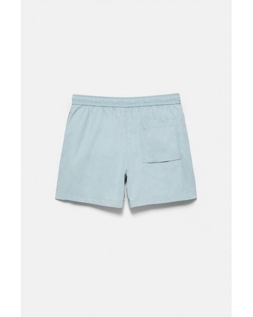 Pull&Bear Black Stwd Swim Shorts for men