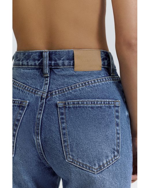 Pull&Bear Blue High-Waist Mom Jeans