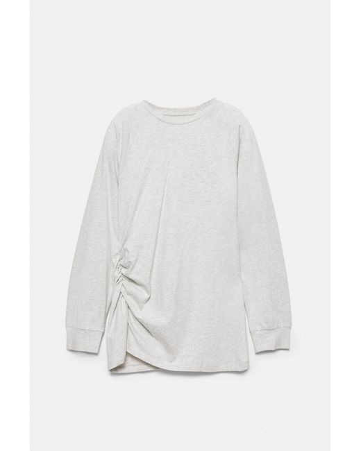 Pull&Bear Multicolor Long Sleeve T-Shirt With Gathers