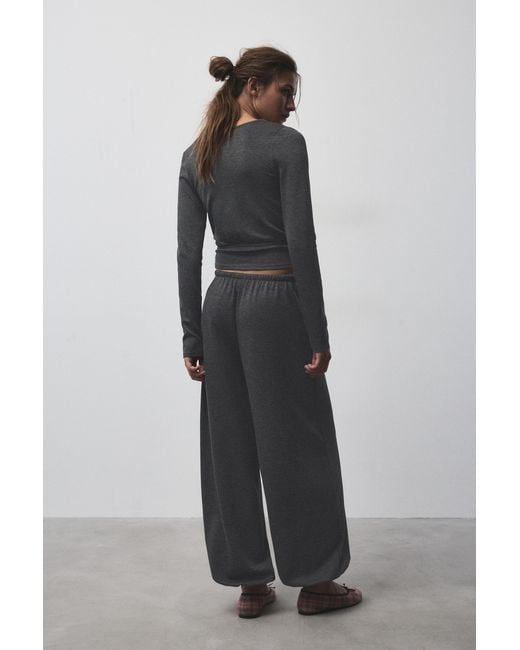 Pull&Bear Black Belted Crossover Top