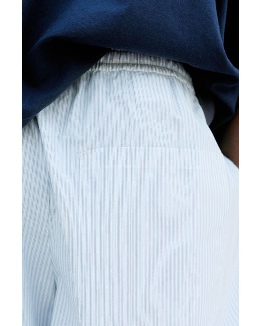 Pull&Bear Gestreepte Pyjamalook Broek in het Blue voor heren