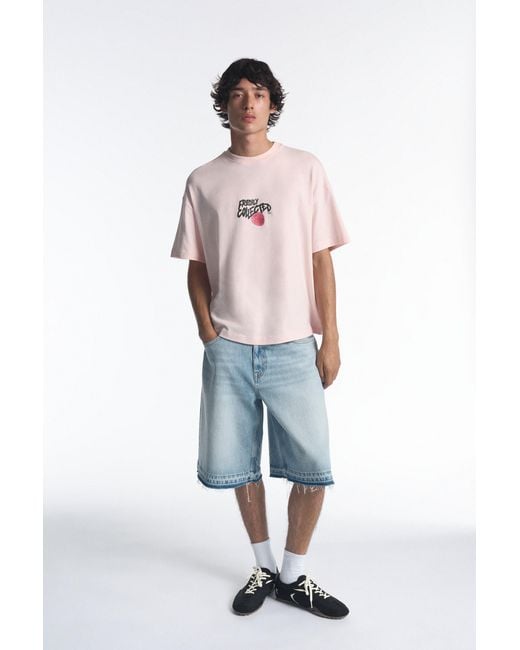Pull&Bear Pink Stwd Graphic T-Shirt for men