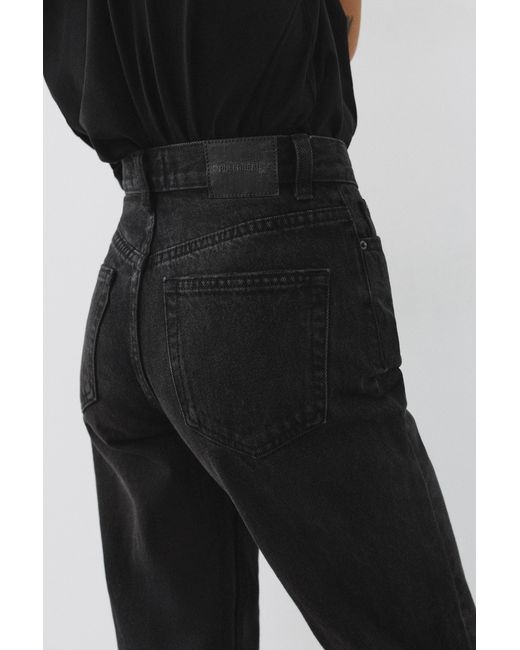 Pull&Bear Black High-Waist Mom Jeans