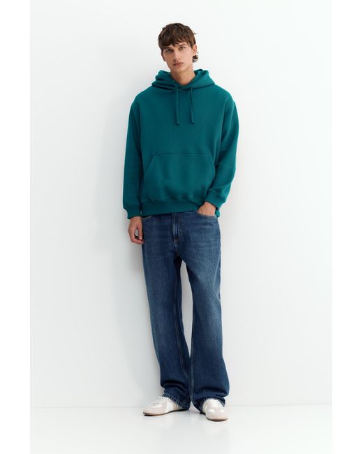 Pull&Bear Basic-Kapuzensweatshirt in Green für Herren