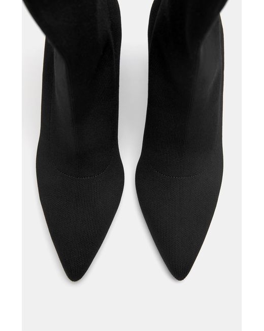 Pull&Bear Stretch Enkellaarsjes Met Hak in het Black