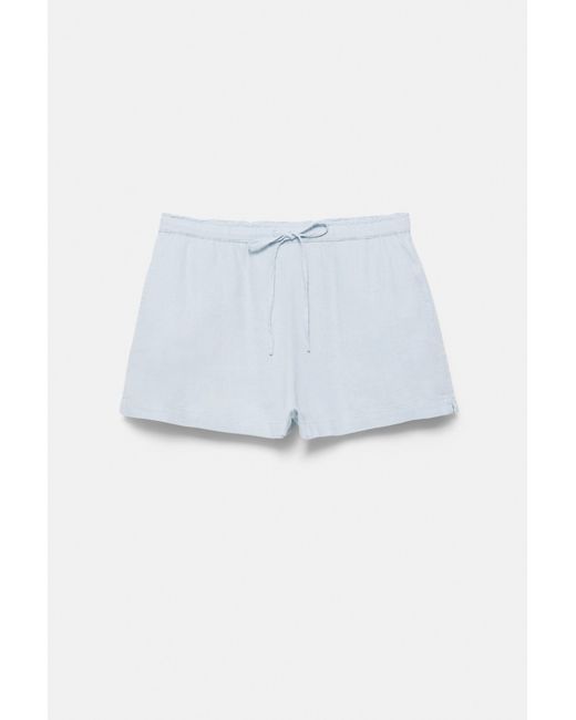 Pull&Bear Gray Linen Blend Shorts