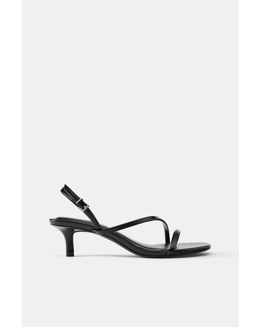 Pull&Bear White Strappy Heeled Sandals